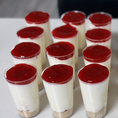 Cheesecake With Strawberry Shot