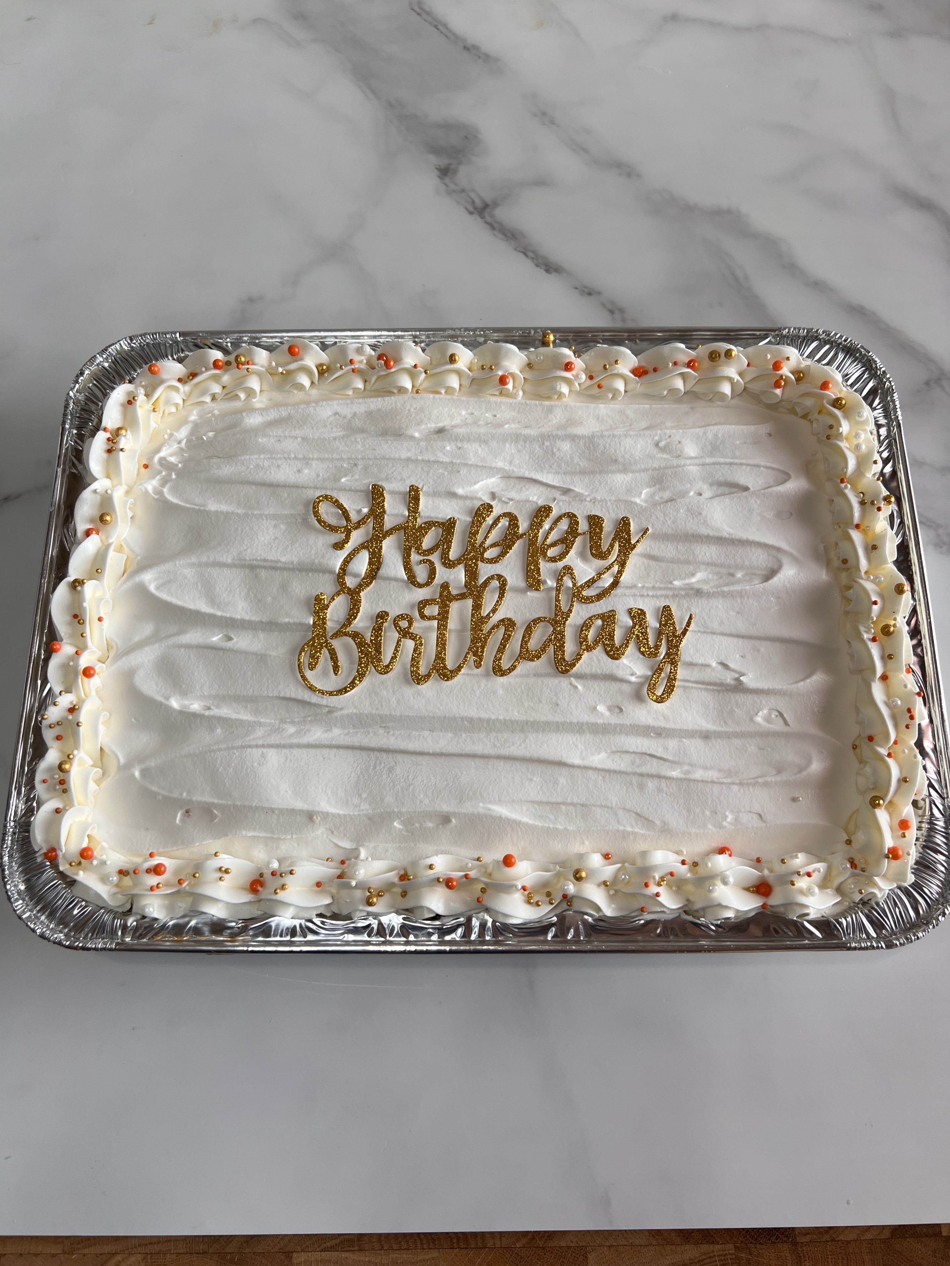 1/4 Sheet Cake 