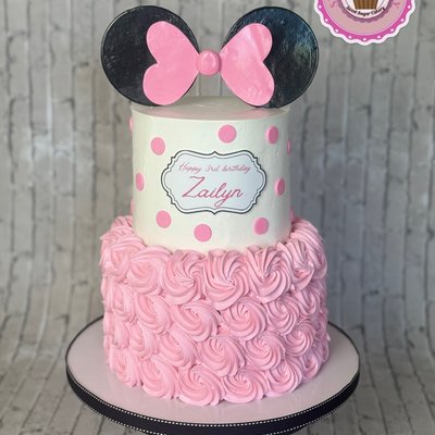 Pink Minnie Mouse Cake 
