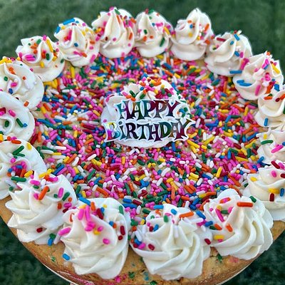 Sprinkled Cake Batter Cookie Cake