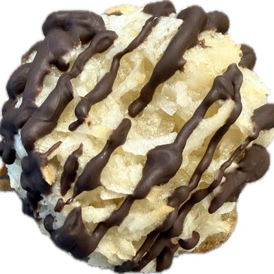 Chocolate   Drizzled Coconut Macaroons (GF Ingredients) - 1 Dozen Mini