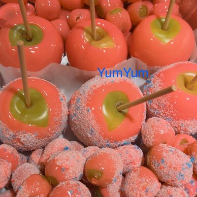 Candied Apples (6) With Toppings