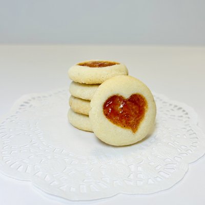Heart Shaped Guava Filling Mantecadito Cookies Bag 15 pieces