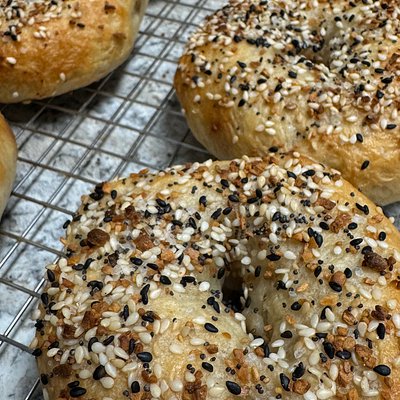 Everything Sourdough Bagels