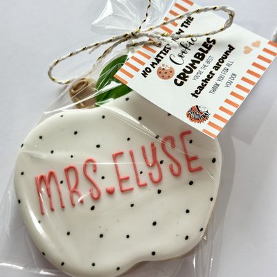 Teacher Appreciation Apple Cookie