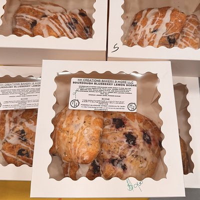 Sourdough Blueberry Lemon Scones