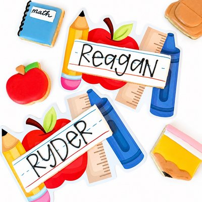 School Supply Cookie Card