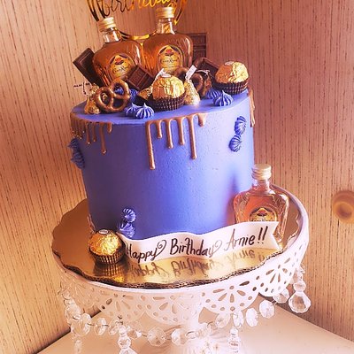 Birthday Cake With Liquor Bottles