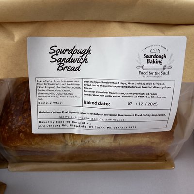 4 Week Sourdough Sandwich Bread