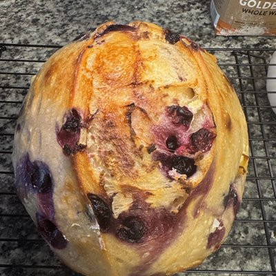 Blueberry Lemon and Cream Cheese Sourdough Loaf