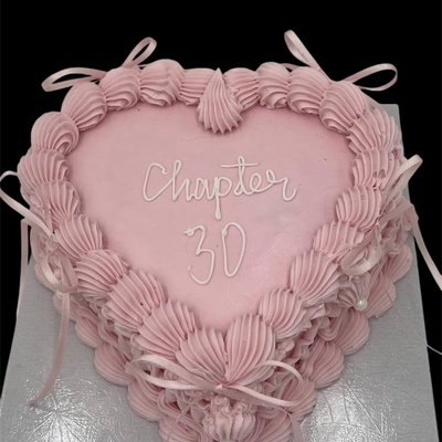 One Layer Heart Cake