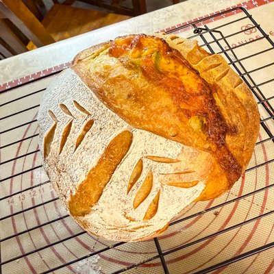 Jalapeño Cheddar Sourdough Loaf