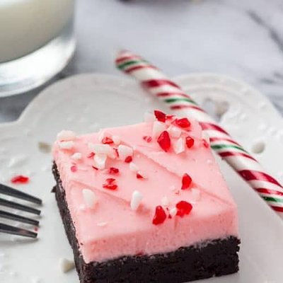 Peppermint Frosted Brownies