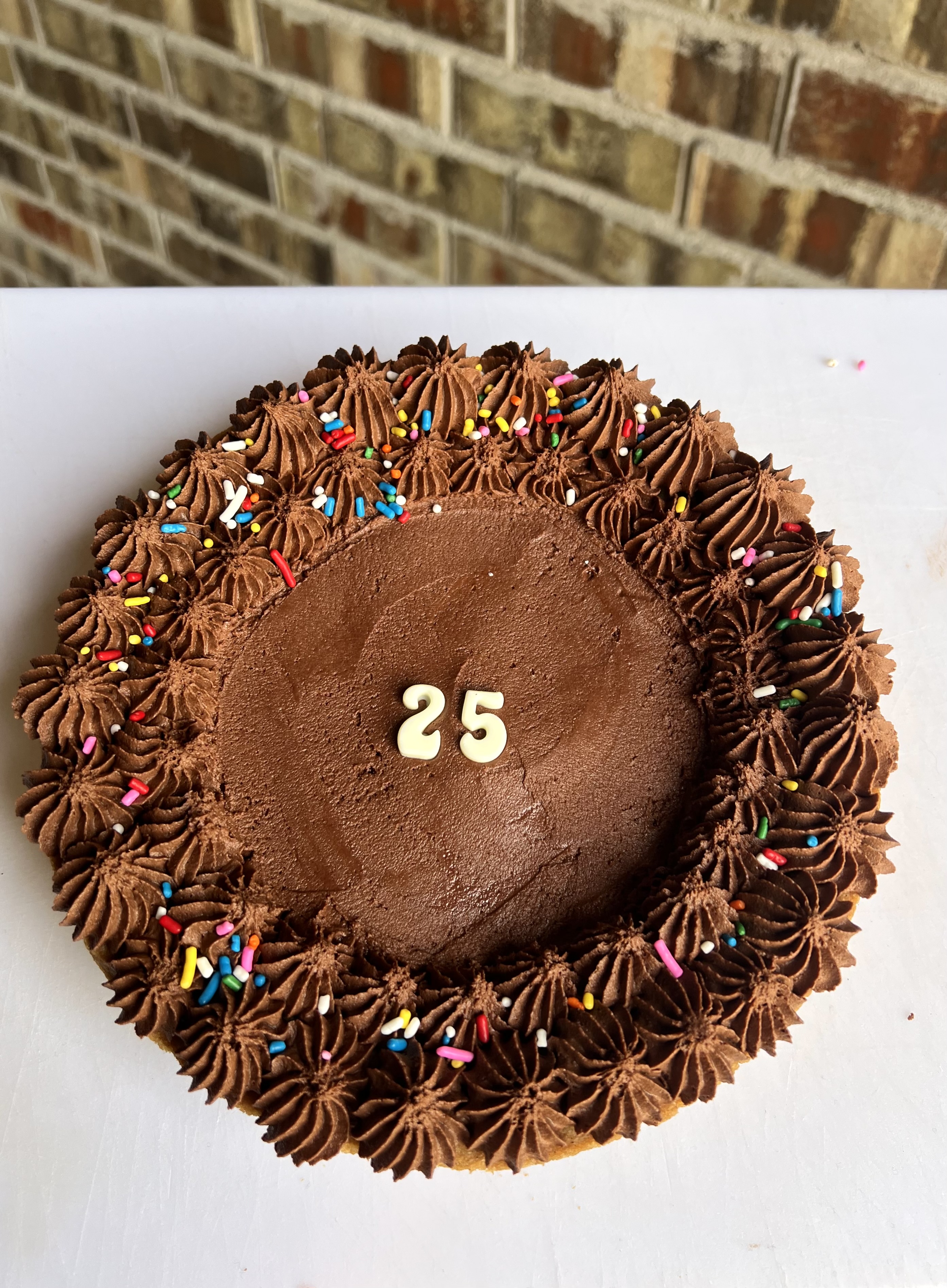 Small Birthday Sprinkle Cookie Cake (8” Circle)