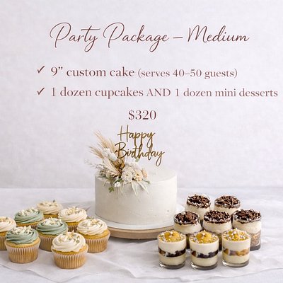 Party Package – Medium (40–50 guests) 