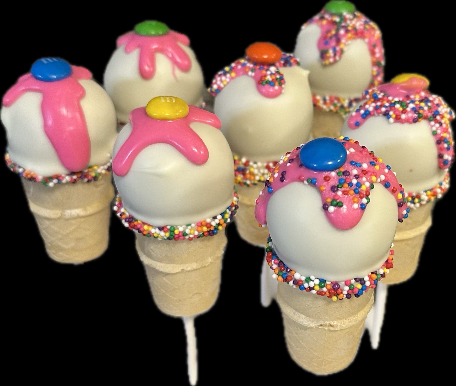 Ice Cream Cone Cake Pops 1 Dozen 