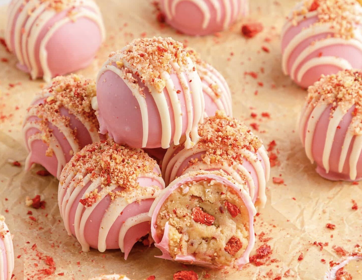 Strawberry Shortcake Truffles