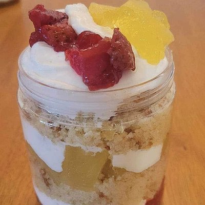 Pineapple Sunrise Cake Jar