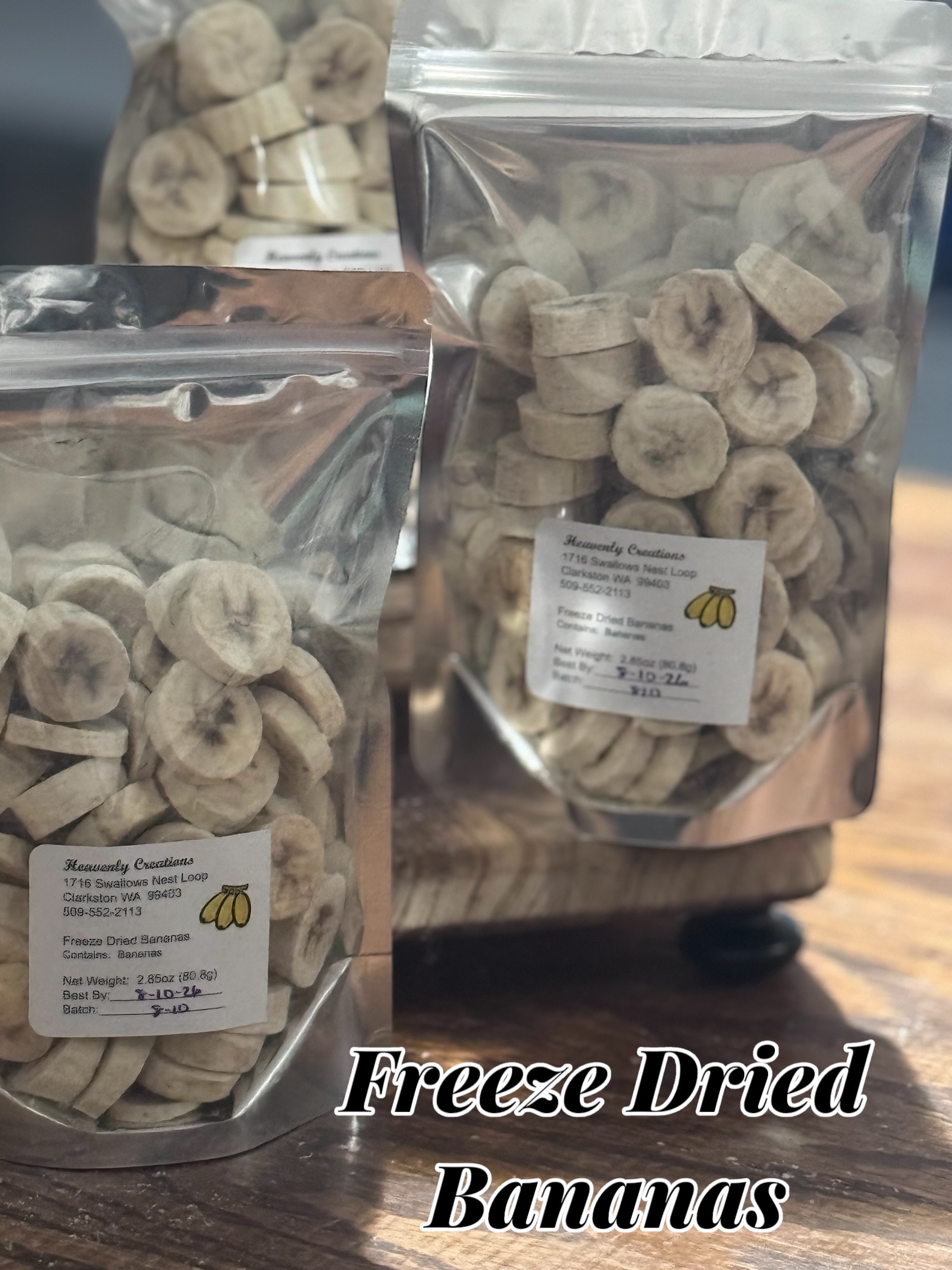 Freeze -Dried Bananas