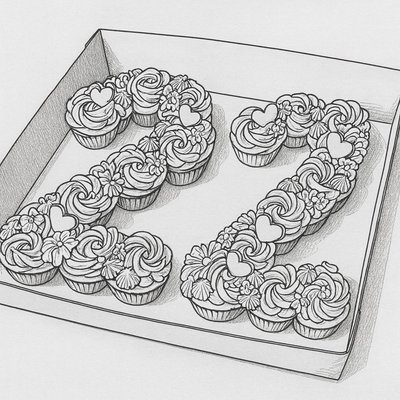Pull-Apart Cupcake Cake Dozen