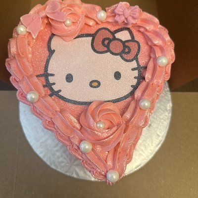 Heart Cake 2 Layer With 1 Image ( 8 Inch)