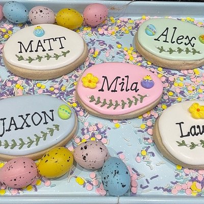 Easter Cookie Eggs Personalized