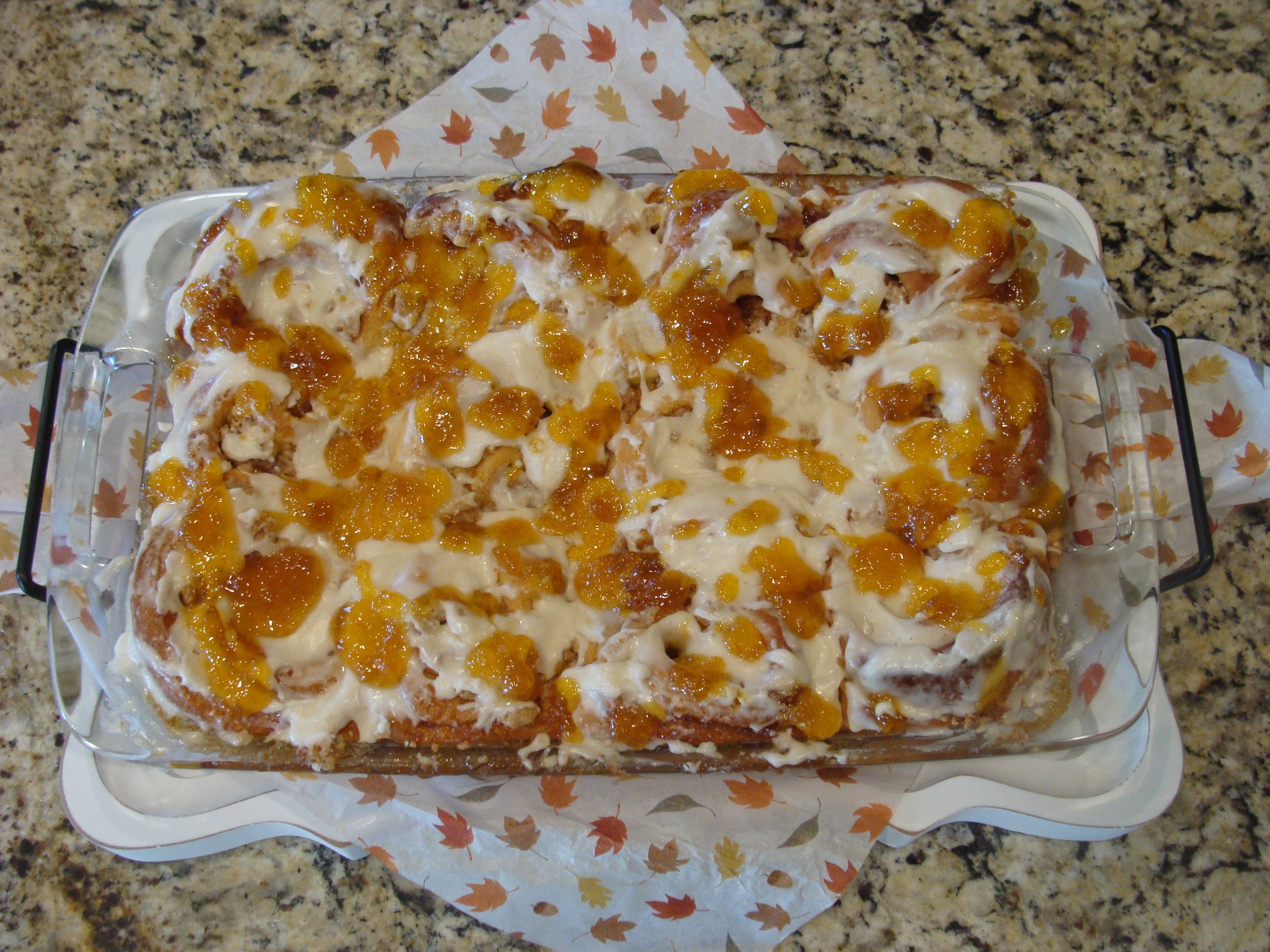 Peach Cinnamon rolls