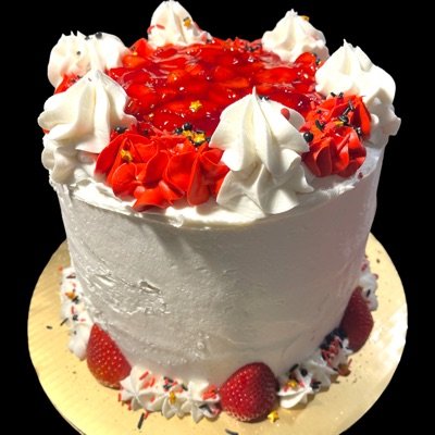 Strawberry shortcake 8” 2 Layer 