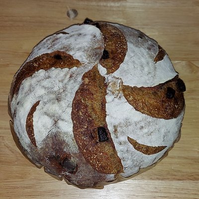 Pumpkin-Chocolate Chip Sourdough Bread - Full Loaf
