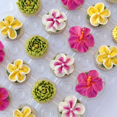 Floral Mini Cupcakes (2 Dozen)