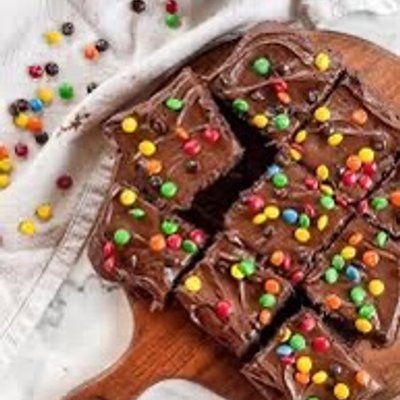 Chocolate Frosted M&M Brownies