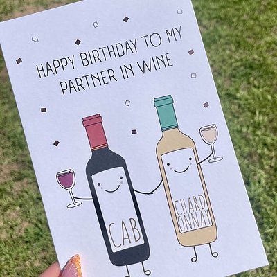 Wine Birthday Card
