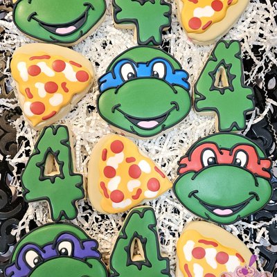 Ninja Turtle Birthday Sugar Cookies 