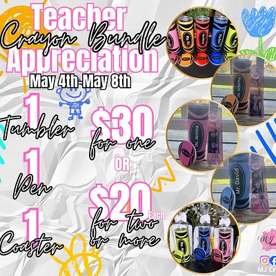 Crayon Tumblers (2+ Teachers)