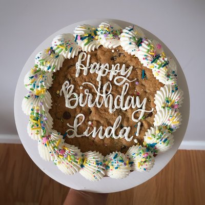 8” Chocolate Chip Cookie Cake (Serves 8-12)