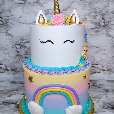 8" & 10" tiered cake