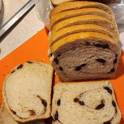 Regular Size Sourdough Cinnamon Raisin Sandwich Bread