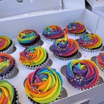 One Dozen Frosted Cupcakes 