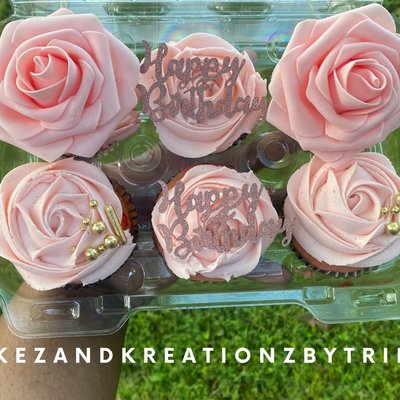 6 Count Cupcakes-Basic Design 
