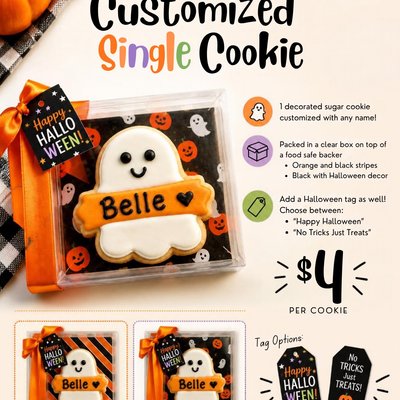 Personalized Halloween Cookie Gift