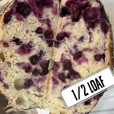 1/2 Blueberry Sourdough Loaf