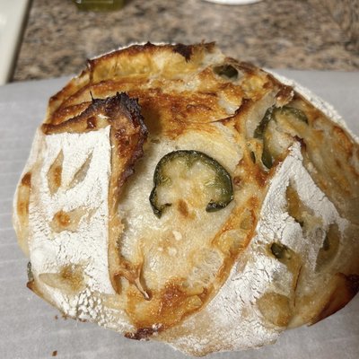 Jalapeño Cheddar Sourdough Loaf