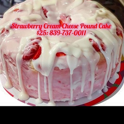 Strawberry Cream Cheese Pound Cake 
