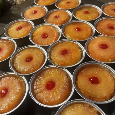 Personal Pineapple Upside Down Cakes 