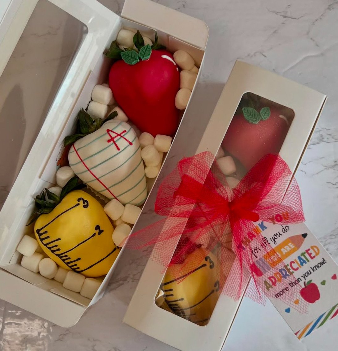 Back To School Dipped Strawberries - Option 1 
