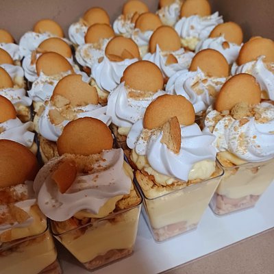 Shooters 1 Dozen $50;  Dessert Cups 1 Dozen $55