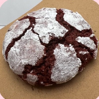 Red Velvet Crinkle Cookie