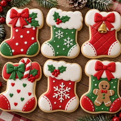 Christmas Stocking Celebration cookie, your design
