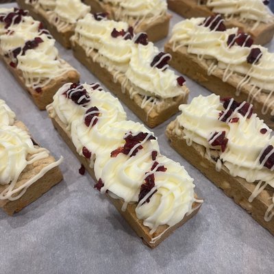 Cranberry White Chocolate Blondie Bar ( Price Per Bar)