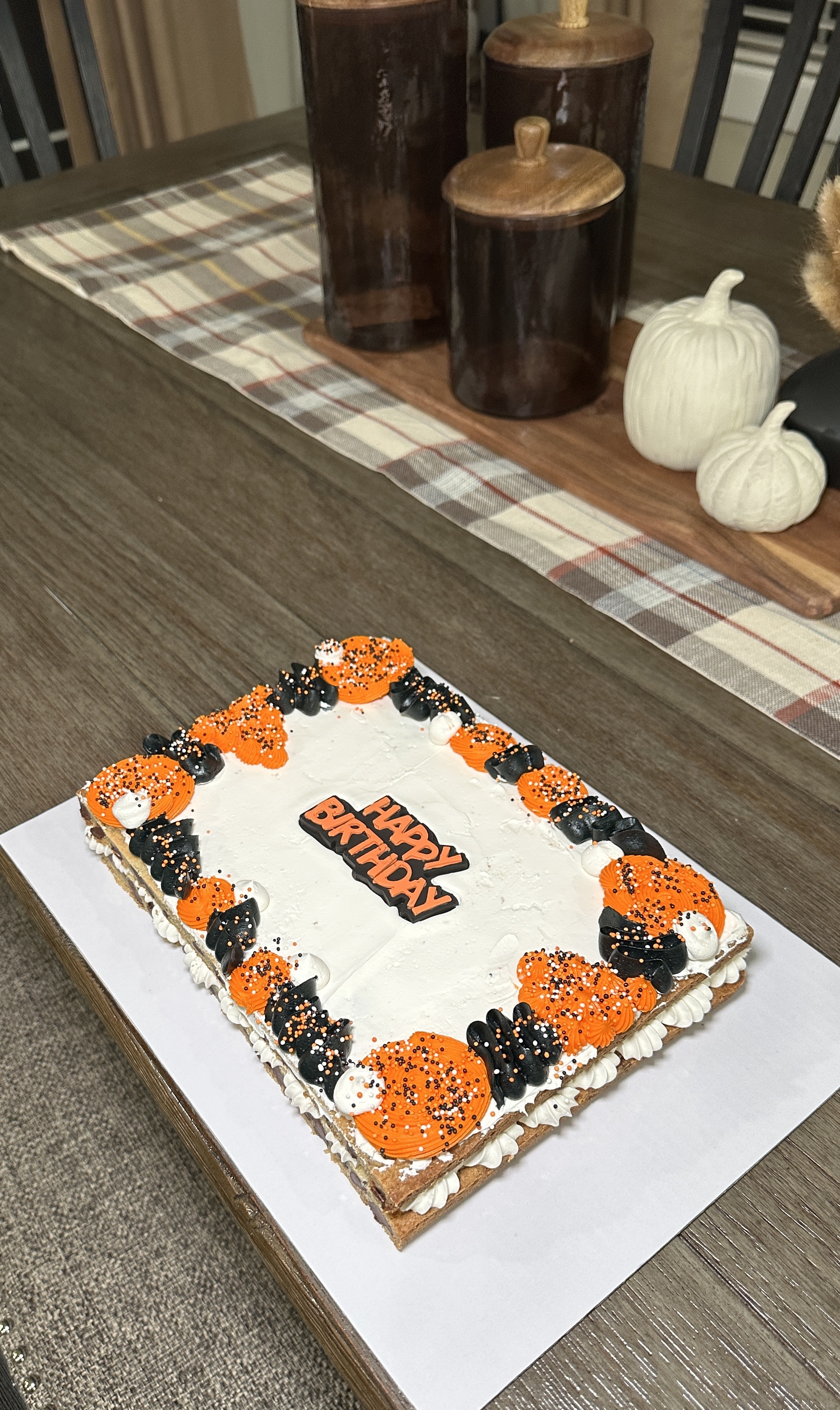 10x15 Single Layer Or 7.5 X 5 Double Layer  Chocolate Chip Cookie Cake 